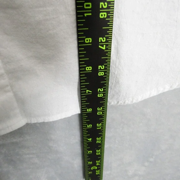 Zecmos Mens XL White Long Sleeve Button Down Shirt Roll Tab Casual - Picture 5 of 9